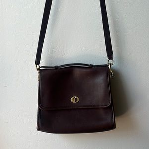 Vintage Coach Bag 9870 Chocolate Brown Crossbody